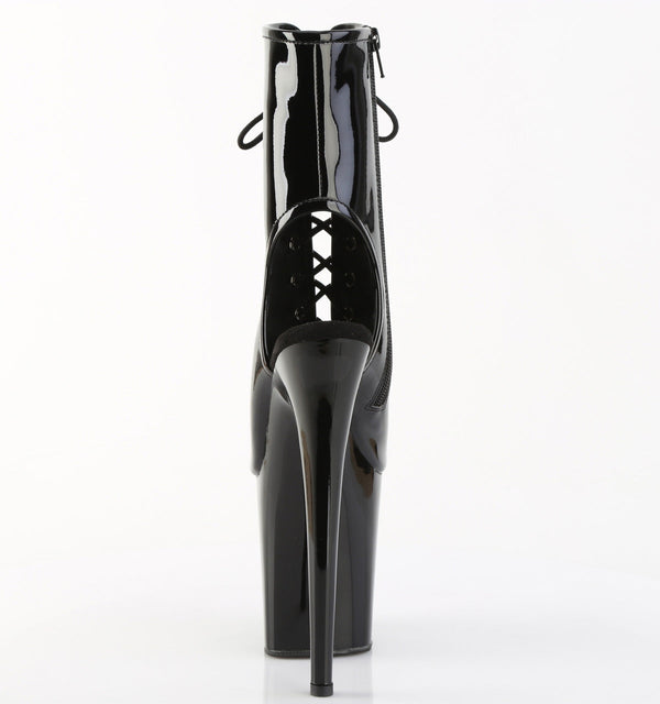 FLAMINGO-1016 Plateau Stiefeletten Schwarz Lack von Pleaser – Ansicht 4