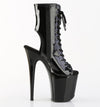 FLAMINGO-1016 Plateau Stiefeletten Schwarz Lack von Pleaser – Ansicht 5