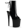 FLAMINGO-1018 Plateau Stiefeletten Schwarz Lack von Pleaser
