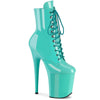FLAMINGO-1020 Plateau Stiefeletten Türkis Lack von Pleaser