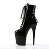 FLAMINGO-1020 Plateau Stiefeletten Lack Schwarz von Pleaser – Ansicht 3