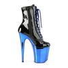 FLAMINGO-1020 Plateau Stiefeletten Schwarz/Blau von Pleaser – Ansicht 5