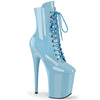FLAMINGO-1020 Plateau Stiefeletten Hellblau Lack von Pleaser