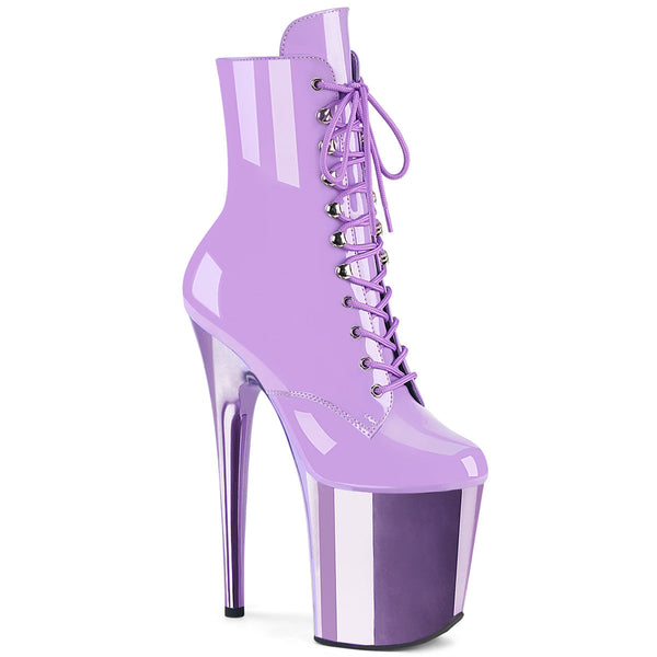 FLAMINGO-1020 Plateau Stiefeletten Lila von Pleaser