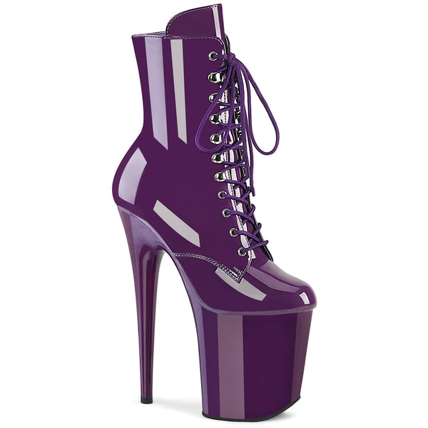 FLAMINGO-1020 Plateau Stiefeletten Lila von Pleaser