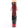 FLAMINGO-1020BR-H Plateau Stiefeletten Schwarz Rot von Pleaser – Ansicht 2