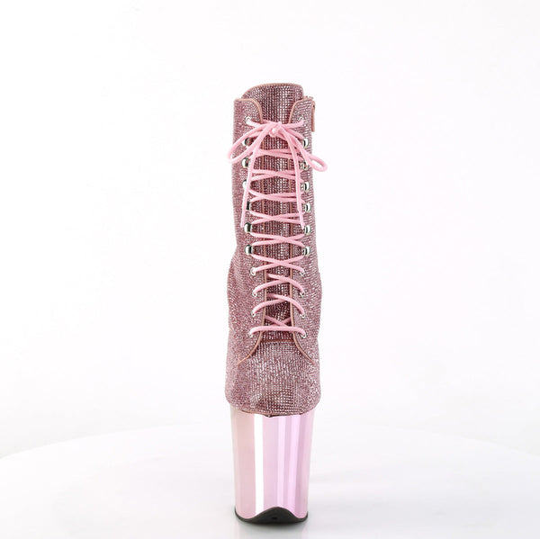 FLAMINGO-1020CHRS Plateau Stiefeletten - Rosa von Pleaser – Ansicht 2