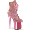 FLAMINGO-1020CHRS Plateau Stiefeletten - Rosa von Pleaser