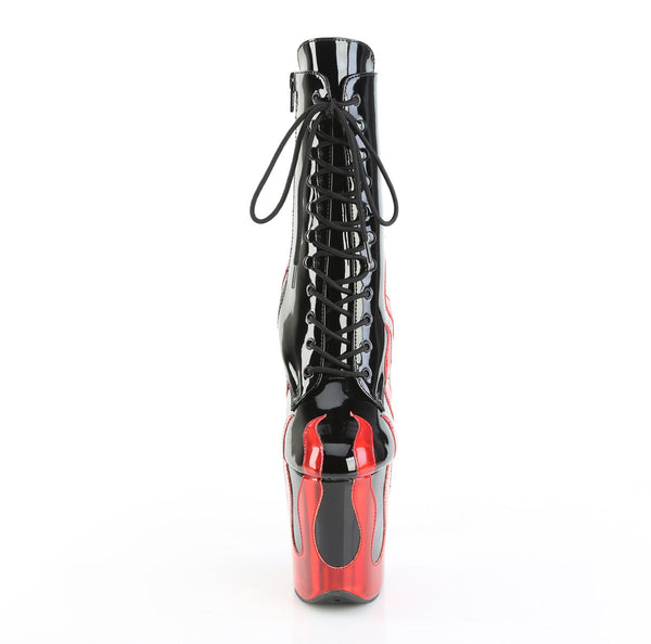 FLAMINGO-1020FLM Plateau Stiefeletten Flammen von Pleaser – Ansicht 2