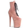 FLAMINGO-1020FS Plateau Stiefeletten Baby Pink von Pleaser