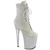 FLAMINGO-1020RM Plateau Stiefeletten Silber von Pleaser
