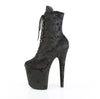 FLAMINGO-1020WR Plateau Stiefeletten Schwarz Matt Glitzer von Pleaser – Ansicht 3