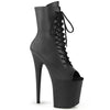 FLAMINGO-1021 Plateau Stiefeletten Schwarz Matt von Pleaser