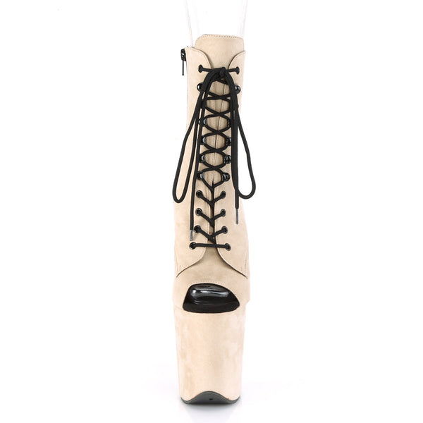 FLAMINGO-1021FS Plateau Stiefeletten - Beige von Pleaser – Ansicht 2
