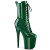FLAMINGO-1040GP Plateau Stiefeletten Grün von Pleaser