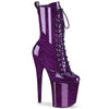 FLAMINGO-1040GP Plateau Stiefeletten Lila von Pleaser