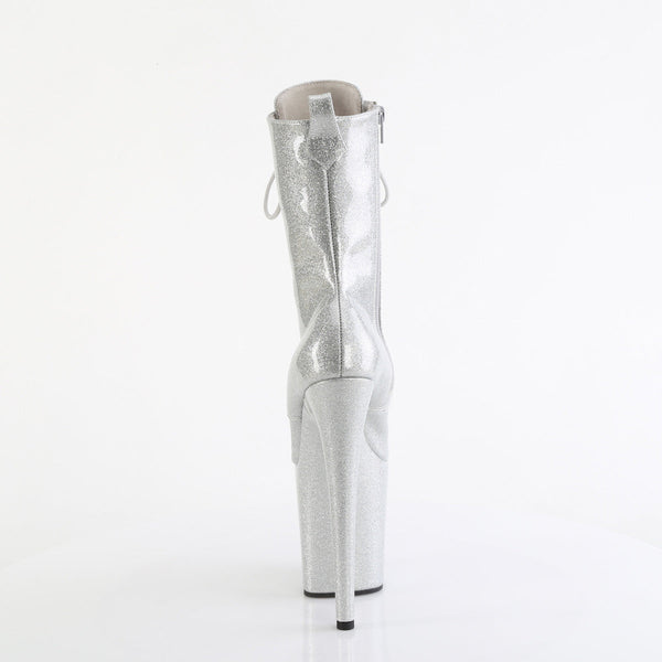 FLAMINGO-1040GP Plateau Stiefeletten Silber von Pleaser – Ansicht 4