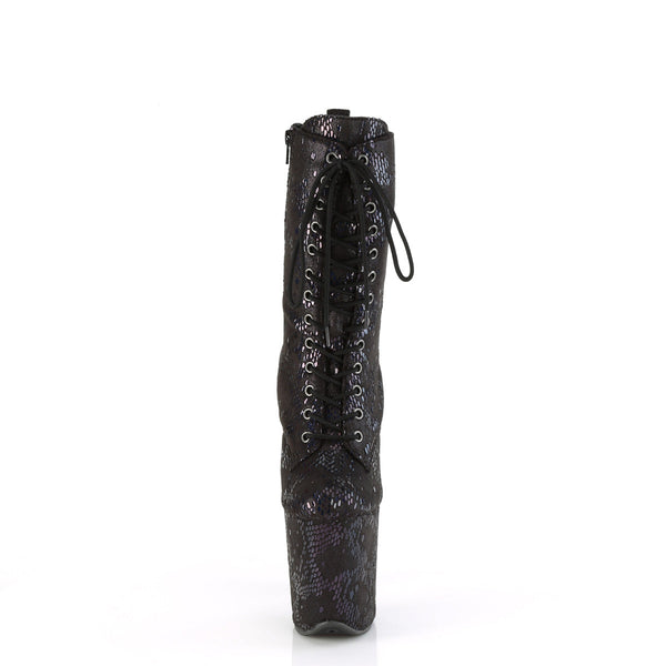 FLAMINGO-1040SPF - Plateau Stiefeletten - Schwarz Glänzend von Pleaser – Ansicht 2