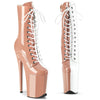 FLAMINGO-1040TT Plateau Stiefeletten Beige/Weiß von Pleaser