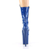 FLAMINGO-1050 Plateau Stiefeletten Blau Lack von Pleaser – Ansicht 4