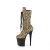 FLAMINGO-1050LP Plateau Stiefeletten Leopardenmuster Samt von Pleaser – Ansicht 3