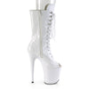 FLAMINGO-1051 Plateau Stiefeletten Lack/Weiß von Pleaser – Ansicht 5