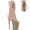 FLAMINGO-1054DC Plateau Stiefeletten Beige/Olive von Pleaser