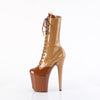 FLAMINGO-1054DC Plateau Stiefeletten Beige Braun von Pleaser – Ansicht 3