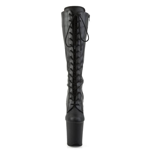 FLAMINGO-2023 Plateau Stiefel Schwarz Matt von Pleaser – Ansicht 2