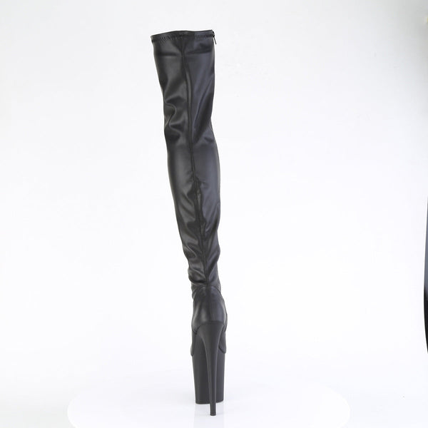 FLAMINGO-3000 - Plateau Overknee Stiefel - Schwarz Matt von Pleaser – Ansicht 4