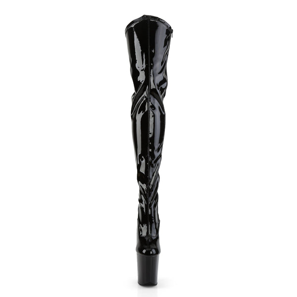 FLAMINGO-3000 Plateau Overknee Stiefel Schwarz von Pleaser – Ansicht 2