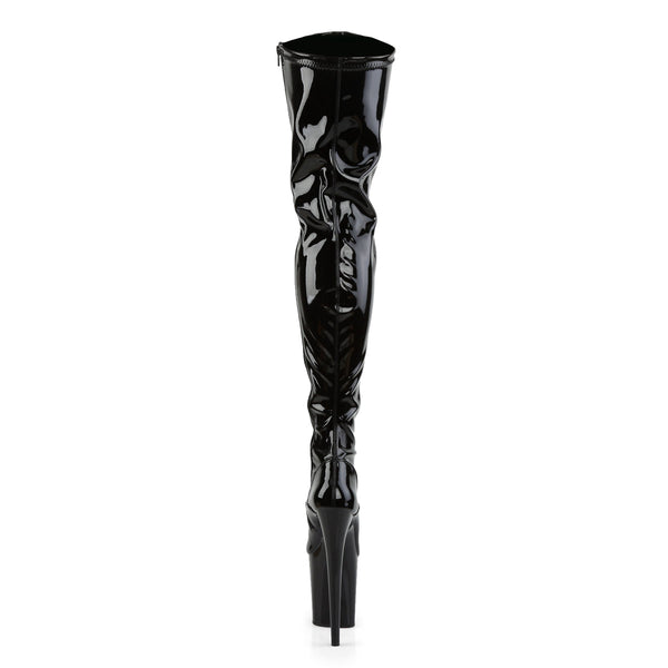 FLAMINGO-3000 Plateau Overknee Stiefel Schwarz von Pleaser – Ansicht 4