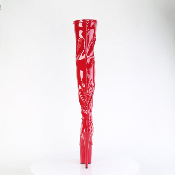 FLAMINGO-3000 Plateau Overknee Stiefel Rot Lack von Pleaser – Ansicht 4