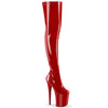 FLAMINGO-3000 Plateau Overknee Stiefel Rot Lack von Pleaser