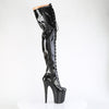 FLAMINGO-3020GP Plateau Overknee Stiefel Schwarz Lack Glitzer von Pleaser – Ansicht 5