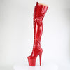 FLAMINGO-3020GP Plateau Overknee Stiefel Rot Lack von Pleaser – Ansicht 3