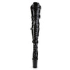FLAMINGO-3028 Plateau Overknee Stiefel Schwarz von Pleaser – Ansicht 2
