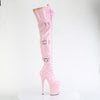 FLAMINGO-3028 Plateau Overknee Stiefel Rosa Lack von Pleaser – Ansicht 5