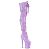 FLAMINGO-3028 Plateau Overkneestiefel Lila | Pleaser