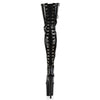 FLAMINGO-3063 Plateau Overknee Stiefel - Schwarz von Pleaser – Ansicht 4
