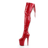 FLAMINGO-3063 Plateau Overknee Stiefel - Rot von Pleaser – Ansicht 3