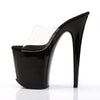 FLAMINGO-801 Plateau Pantoletten Schwarz Lack von Pleaser – Ansicht 3