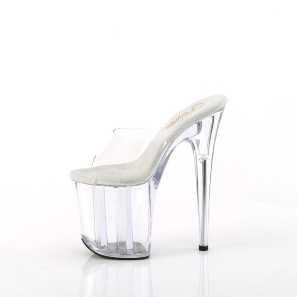 FLAMINGO-801 Plateau Pantoletten Transparent von Pleaser – Ansicht 3