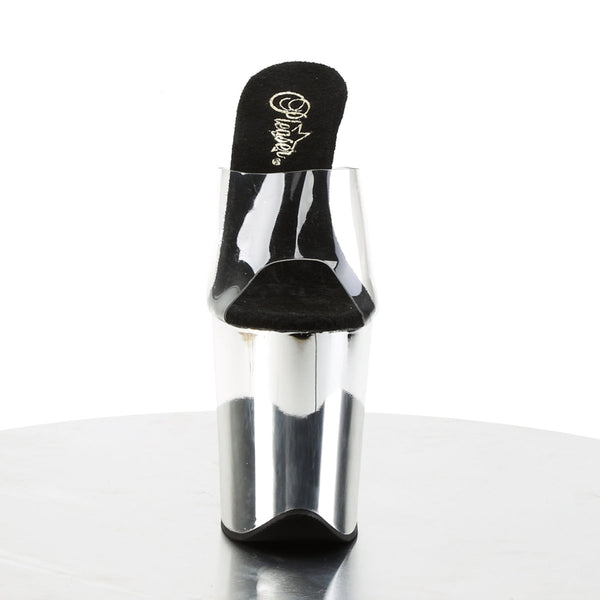 FLAMINGO-801 Plateau Pantoletten Chrom von Pleaser – Ansicht 2