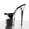 FLAMINGO-801 Plateau Pantoletten Chrom von Pleaser – Ansicht 3