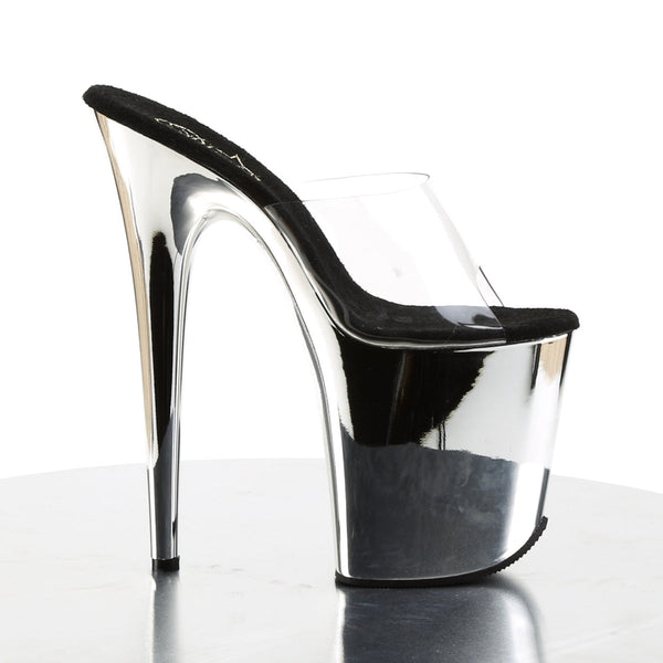 FLAMINGO-801 Plateau Pantoletten Chrom von Pleaser – Ansicht 5