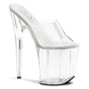 FLAMINGO-801 Plateau Pantoletten Transparent von Pleaser