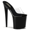 FLAMINGO-801 Plateau Pantoletten Transparent/Schwarz von Pleaser
