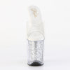 FLAMINGO-801G Plateau Pantoletten Silber von Pleaser – Ansicht 2