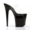FLAMINGO-802 Plateau Pantoletten Transparent/Schwarz von Pleaser – Ansicht 5
